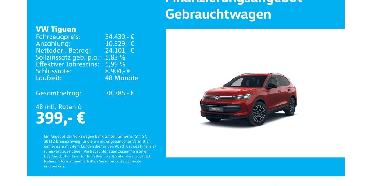 VW Tiguan 22.448 km 34.430 &euro; Stuttgart-Feuerbach 70469