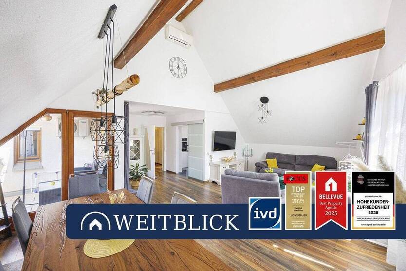 WEITBLICK: Sanierte 4,5-Zimmer-Wohnung im Herzen von Löchgau!