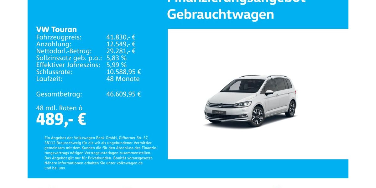VW Touran 2.012 km 41.830 &euro; Stuttgart-Feuerbach 70469