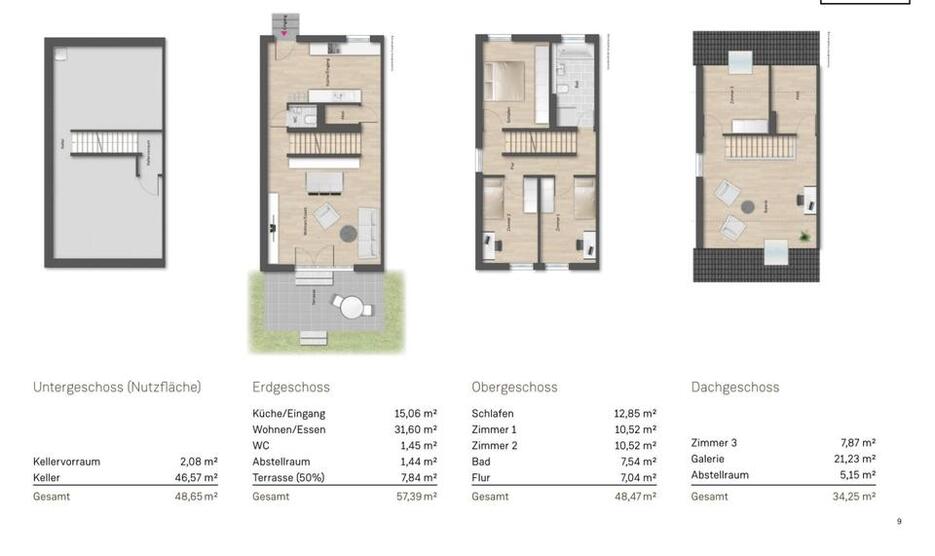 Reihenmittelhaus Neubau Erstbezug mit Garten