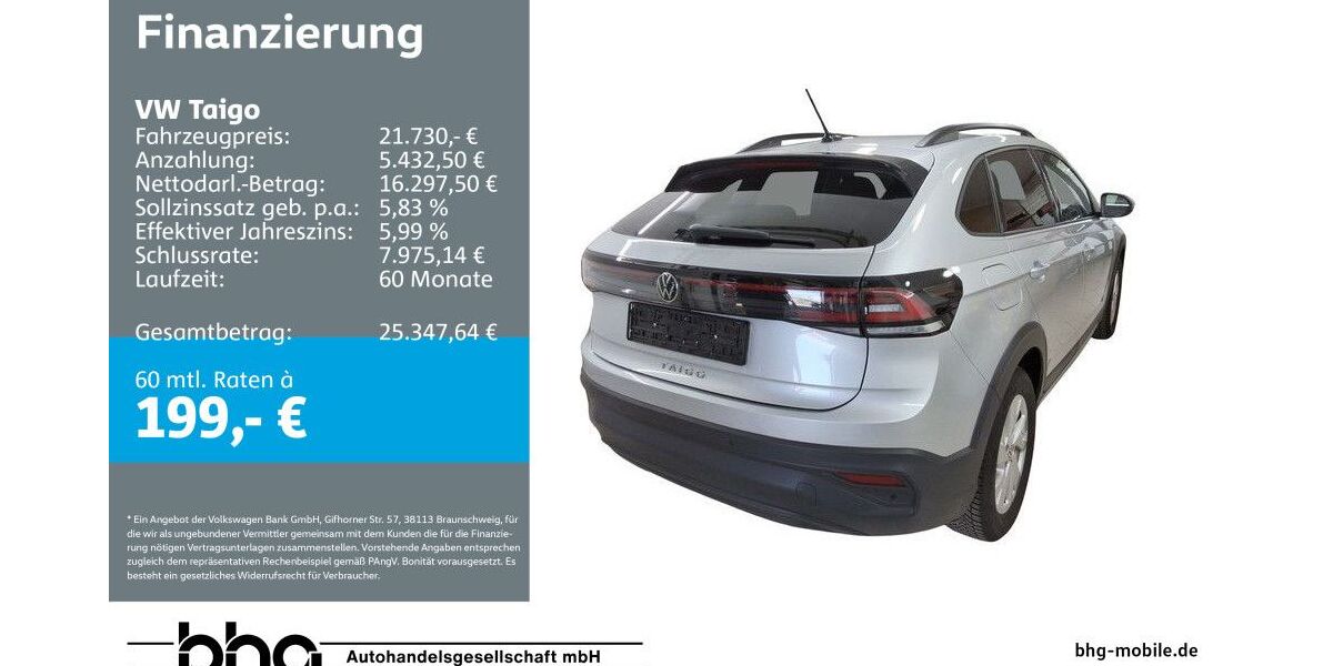 VW Taigo 5.527 km 21.460 &euro; Metzingen 72555