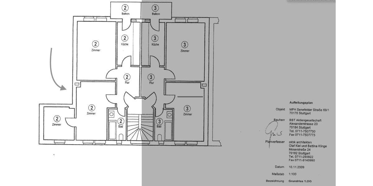 Etagenwohnung Stuttgart Stuttgart-West - 3 Zimmer, 65 m&sup2;, 345.000&euro; | Angebot:26705700