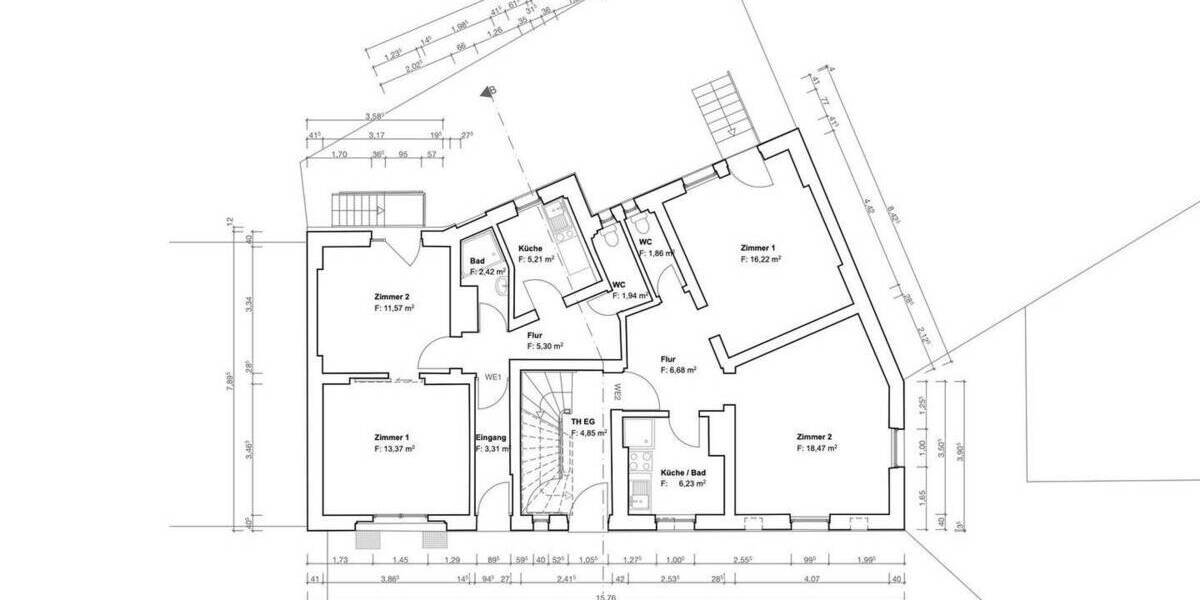 Etagenwohnung Stuttgart West - 2 Zimmer, 43 m&sup2;, 990&euro; | Angebot:26808477