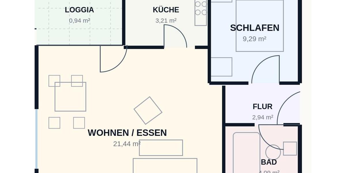 Dachgeschoßwohnung Plochingen - 2 Zimmer, 42 m&sup2;, 560&euro; | Angebot:26395501