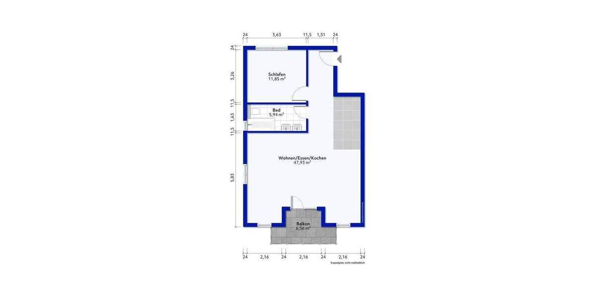 Etagenwohnung Leonberg - 2 Zimmer, 69 m&sup2;, 280.000&euro; | Angebot:25251112