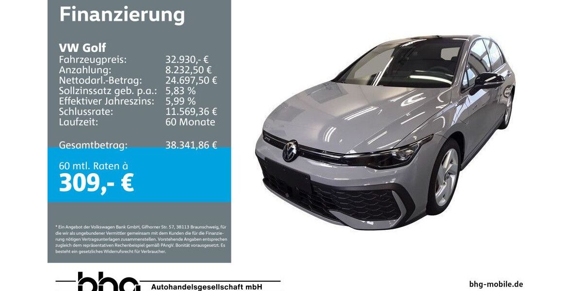 VW Golf 3.495 km 32.930 &euro; Metzingen 72555