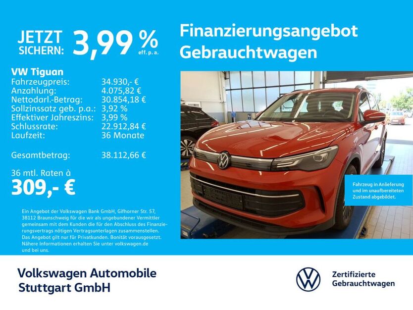 VW Tiguan 17.484 km 34.930 € Stuttgart-Wangen 70188