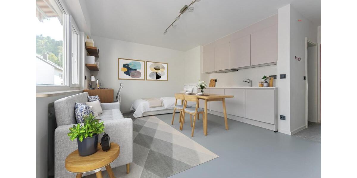 Stilvolle 1-Zimmer-Wohnung mit großem Balkon & neuer Küche in ruhiger Lage von Stuttgart-Wangen 1 zimmer