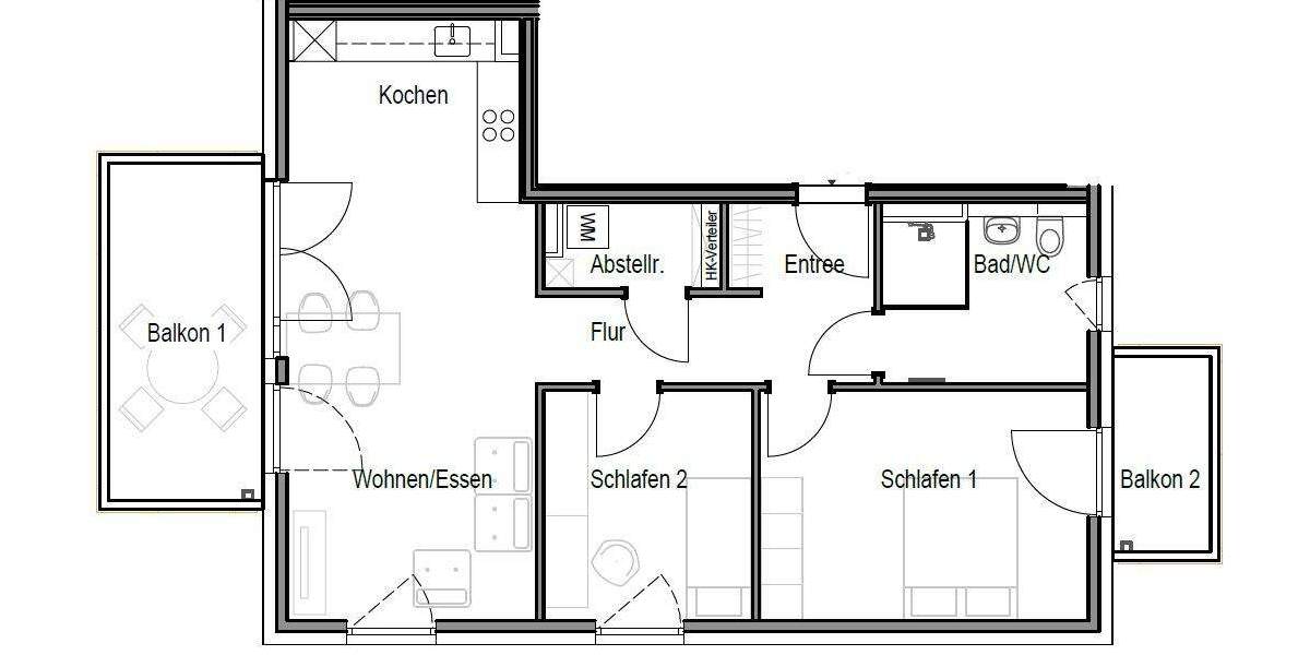 Etagenwohnung Stuttgart Untertürkheim - 3 Zimmer, 80 m&sup2;, 1.440&euro; | Angebot:24723643