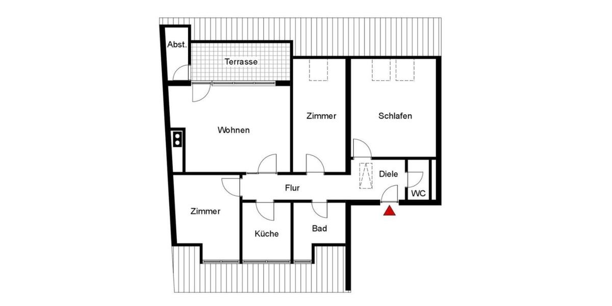 Schöne 4-Zi.-DG-Wohnung in Stuttgart-Wangen – WG geeignet 4 zimmer