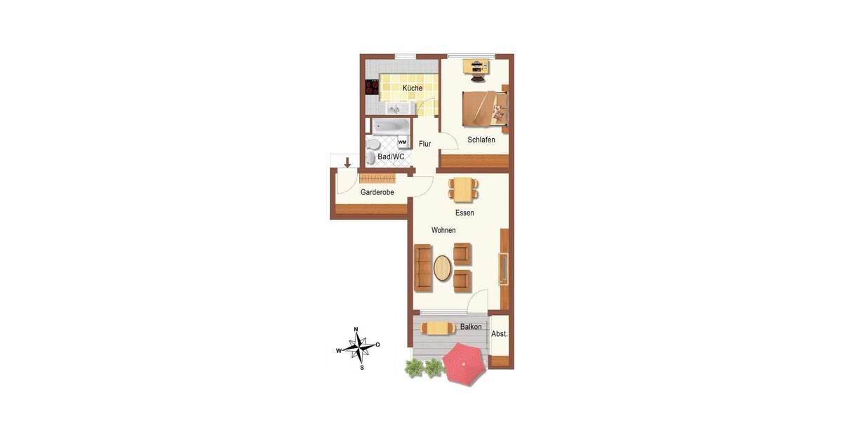 Etagenwohnung Leinfelden-Echterdingen Echterdingen - 2 Zimmer, 60 m&sup2;, 210.000&euro; | Angebot:25698814