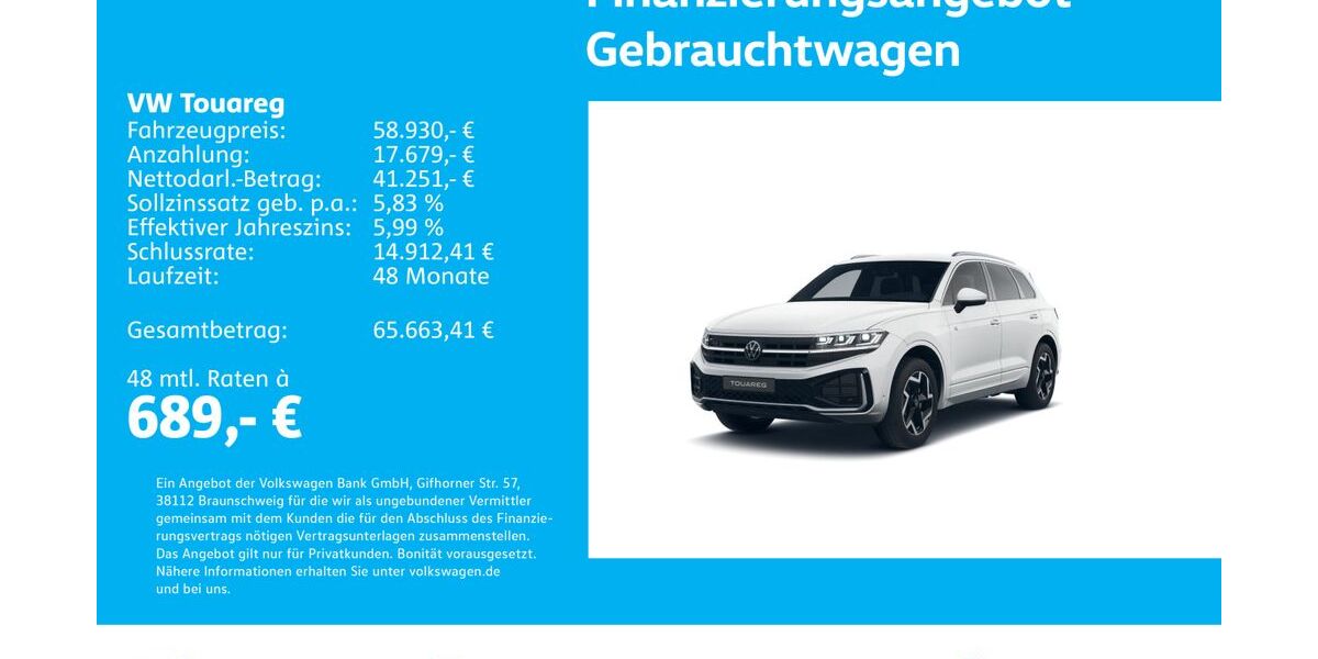VW Touareg 21.492 km 58.930 &euro; Stuttgart-Feuerbach 70469
