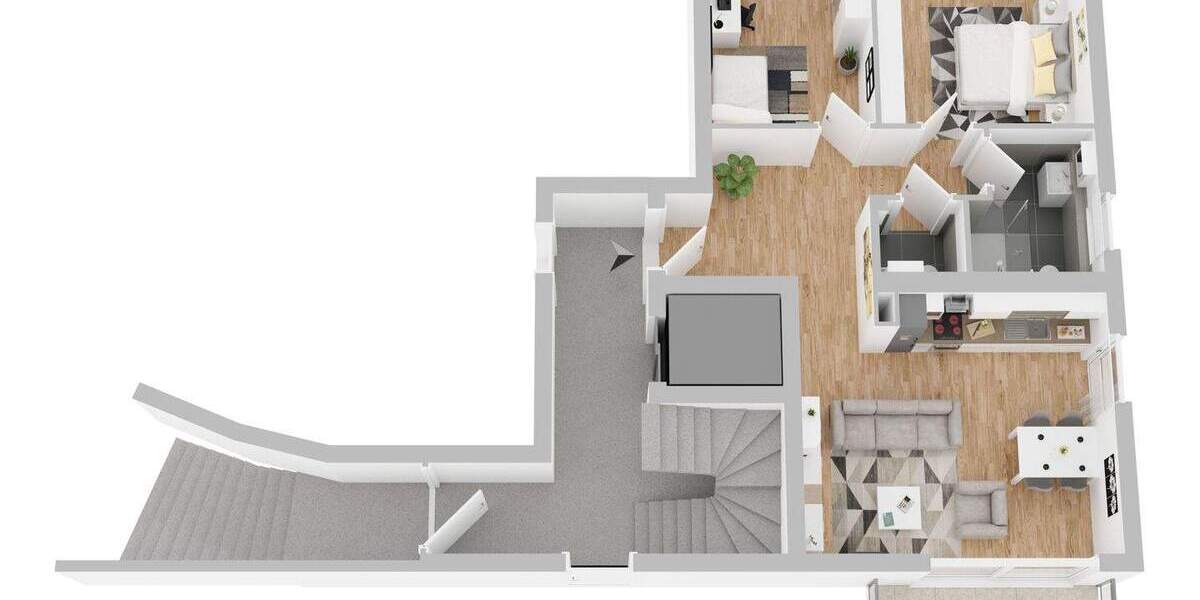 Etagenwohnung Stuttgart Degerloch - 3 Zimmer, 72 m&sup2;, 639.000&euro; | Angebot:24471274