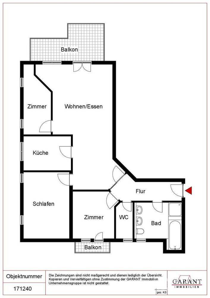 * Attraktiv * Familienfreundlich * Tolle Lage * 3,5 Zimmer * zwei Balkone * Tiefgarage *