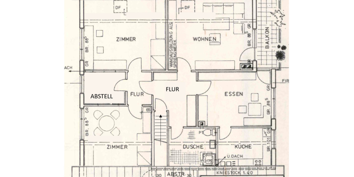 Dachgeschoßwohnung Stuttgart Birkach - 4 Zimmer, 123 m&sup2;, 1.600&euro; | Angebot:24840678
