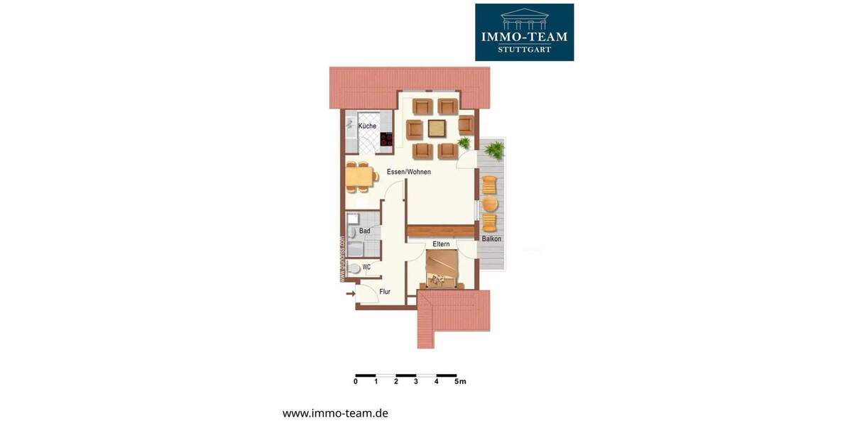 Etagenwohnung Waiblingen Neustadt - 2 Zimmer, 60 m&sup2;, 249.000&euro; | Angebot:24974028