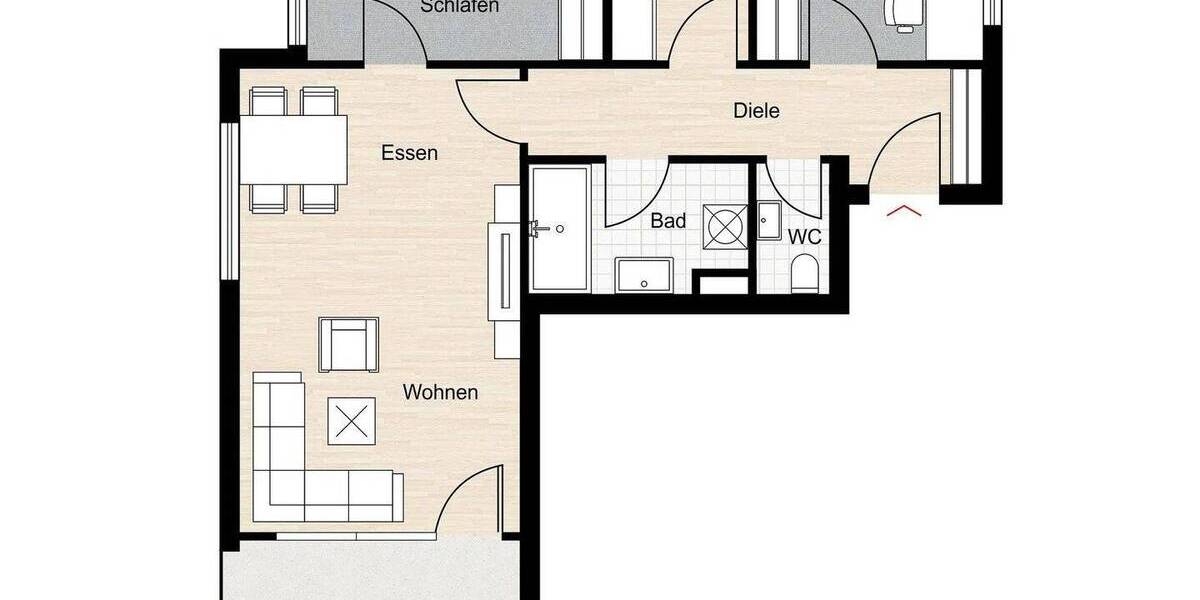 Etagenwohnung Renningen-Malmsheim Malmsheim - 3 Zimmer, 62 m&sup2;, 930&euro; | Angebot:26902795