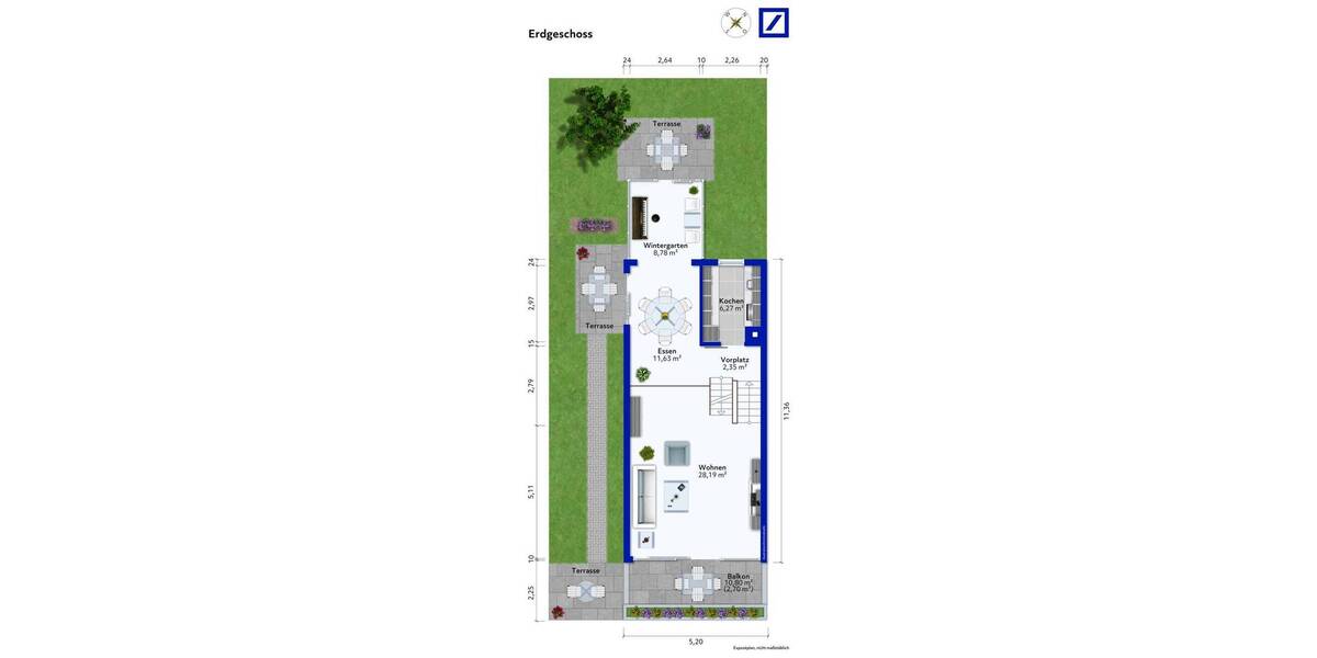 Reihenendhaus Waiblingen Beinstein - 8 Zimmer, 165 m&sup2;, 577.000&euro; | Angebot:26787960