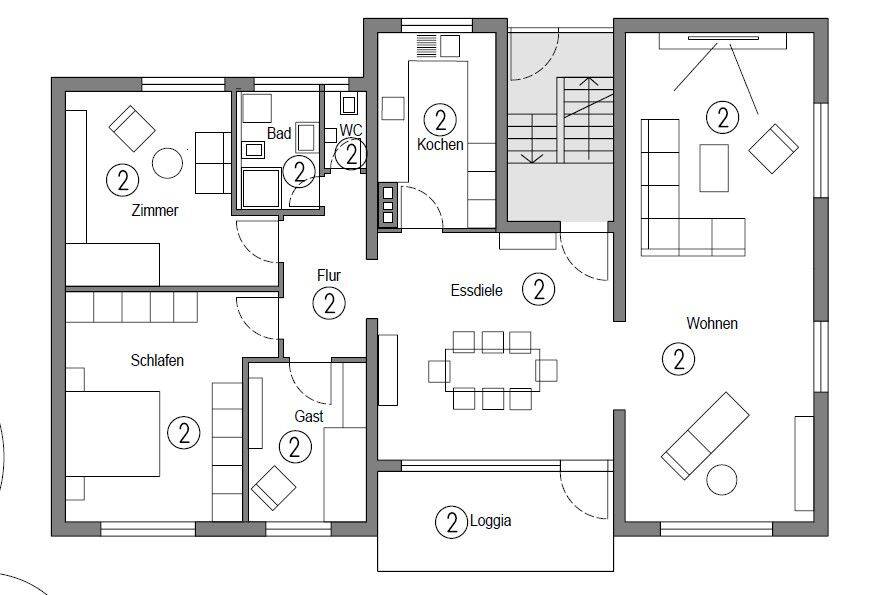 Etagenwohnung Ludwigsburg Neckarweihingen - 4 Zimmer, 135 m&sup2;, 1.850&euro; | Angebot:26917534