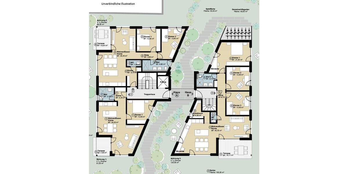 Etagenwohnung Hildrizhausen - 2 Zimmer, 60 m&sup2;, 363.000&euro; | Angebot:23984589
