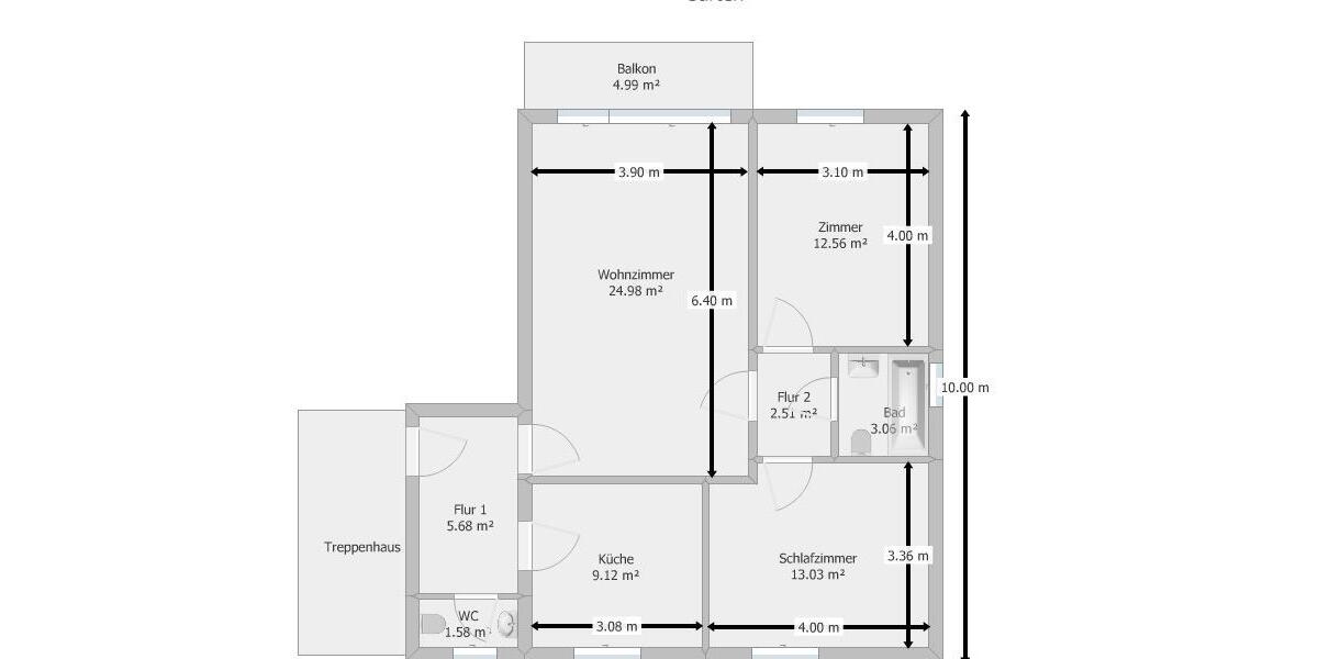 Etagenwohnung Weinstadt - 3 Zimmer, 73 m&sup2;, 935&euro; | Angebot:26339951