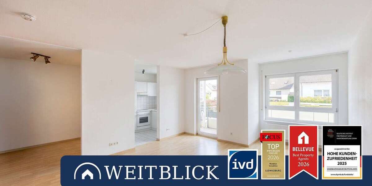 Etagenwohnung Ludwigsburg Oßweil - 1.5 Zimmer, 43 m&sup2;, 169.000&euro; | Angebot:27291508