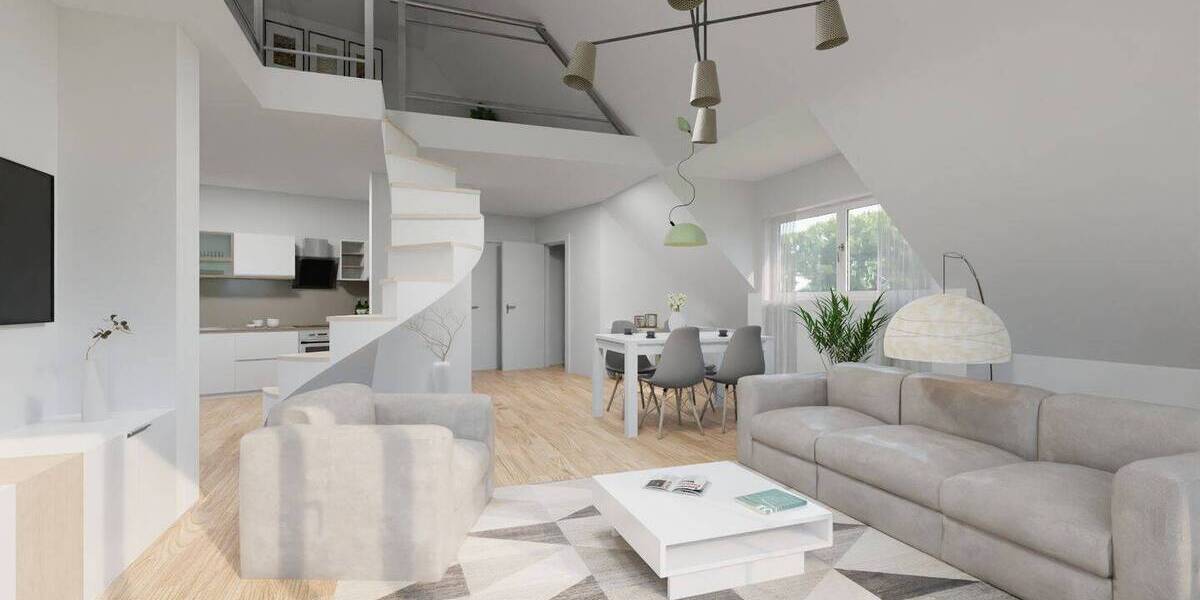 5% AfA! Einzigartige Dachgeschosswohnung mit ca. 13 m² Galerie-Bühne und traumhaftem Fernblick! 3 zimmer