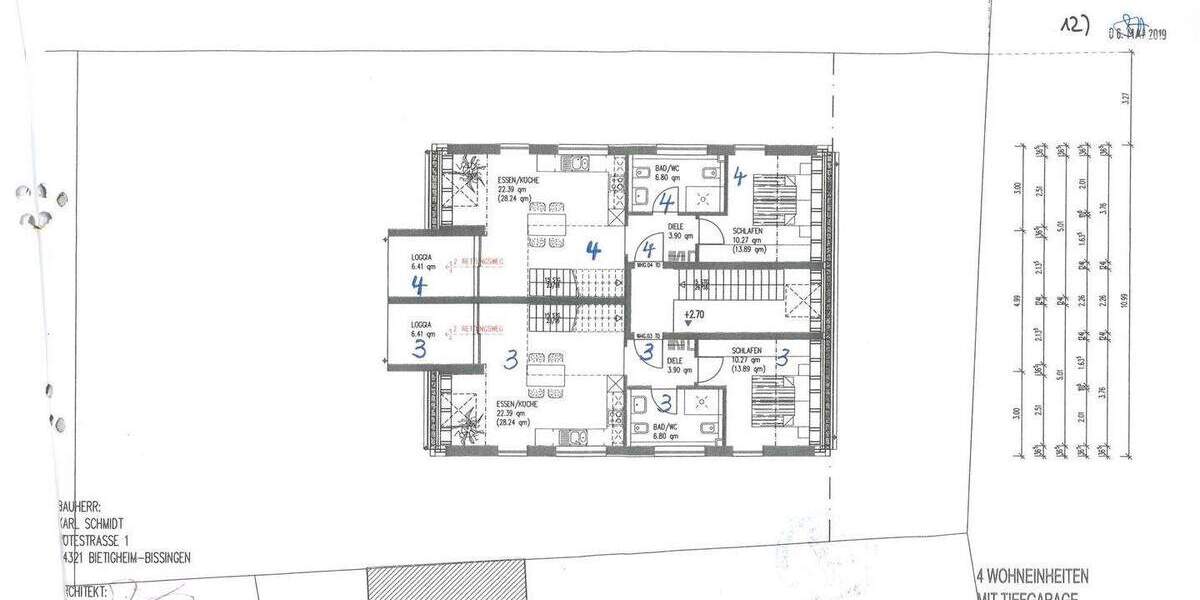 Etagenwohnung Bietigheim-Bissingen Bietigheim - 2 Zimmer, 65 m&sup2;, 995&euro; | Angebot:24528400