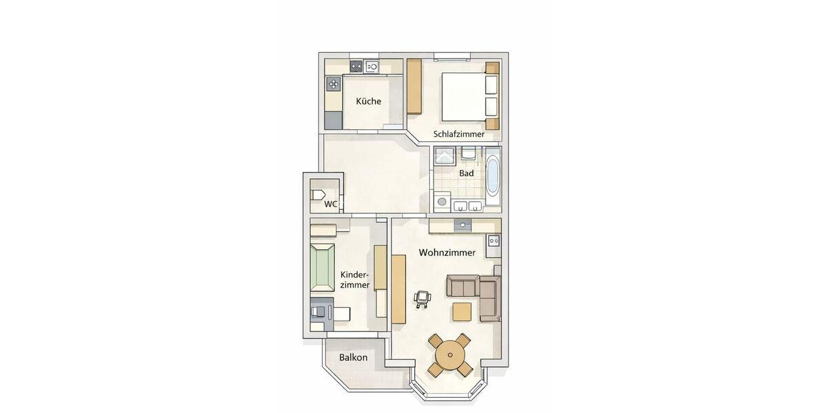 Etagenwohnung Winnenden - 3 Zimmer, 75 m&sup2;, 285.000&euro; | Angebot:26145427