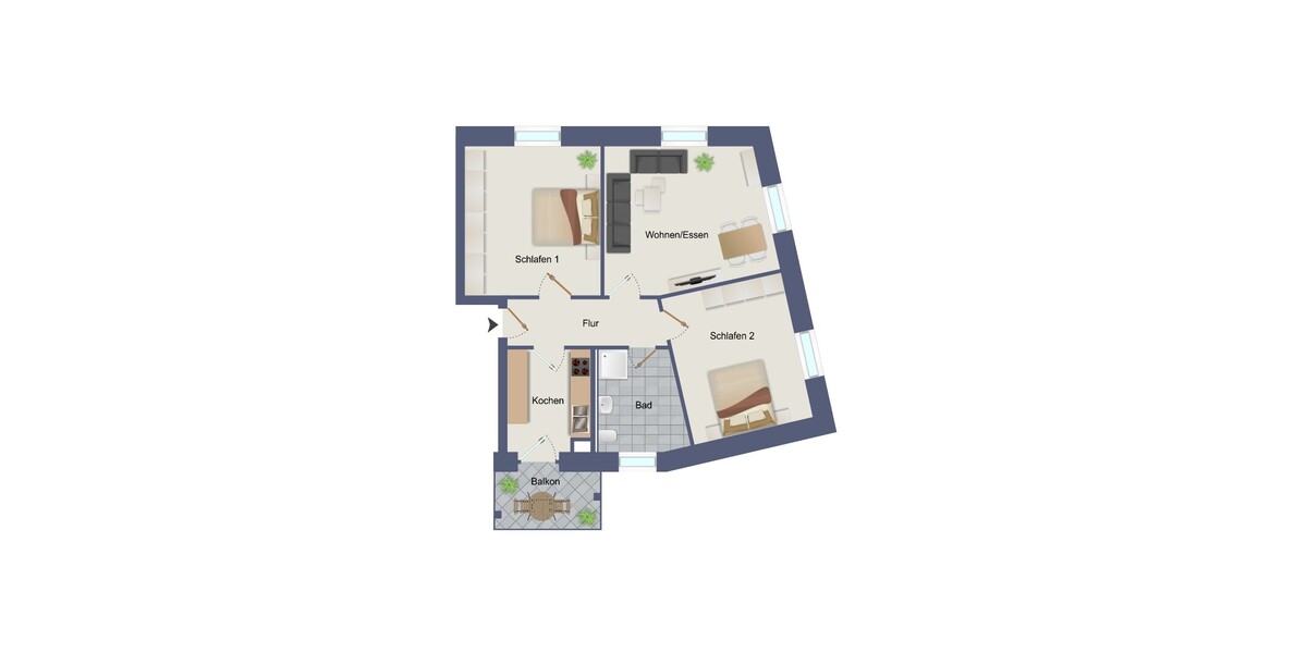 Wohnen wie im Neubau – Moderne 3-Zimmer-Wohnung in kernsaniertem Mehrfamilienhaus - 3- Esslingen am Neckar / Mettingen Mettingen | Angebot:27034154