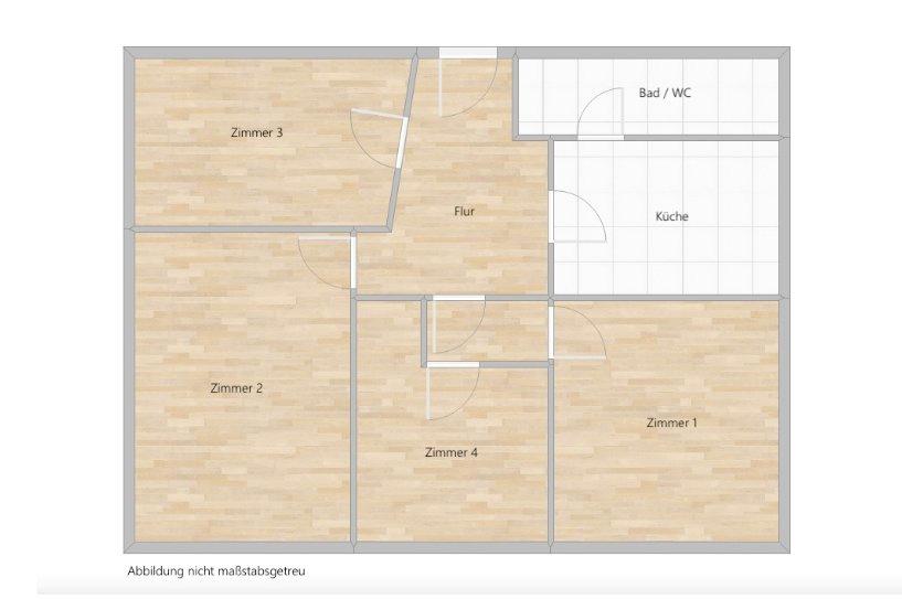 Erdgeschoßwohnung Stuttgart Stuttgart-Ost - 3 Zimmer, 80 m&sup2;, 1.300&euro; | Angebot:26289279