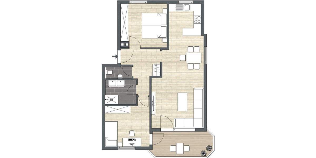 Etagenwohnung Leonberg Ramtel - 3 Zimmer, 84 m&sup2;, 349.900&euro; | Angebot:25567427