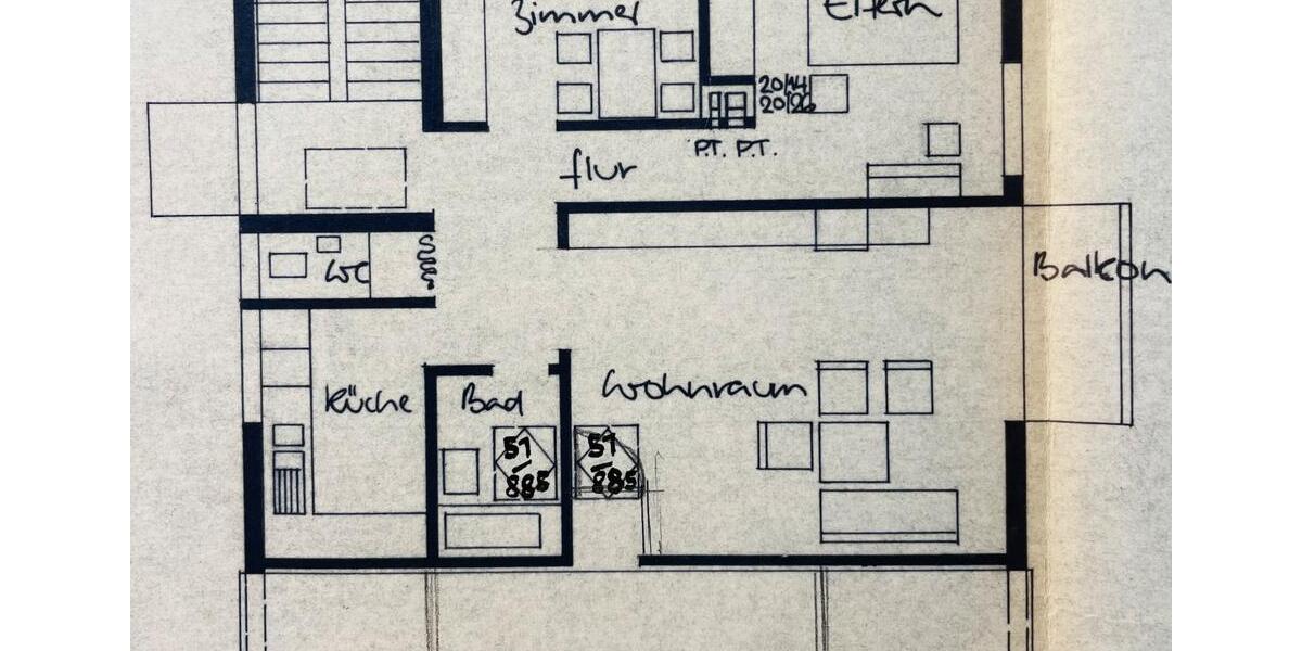 Etagenwohnung Esslingen am Neckar Hegensberg - 3 Zimmer, 79 m&sup2;, 1.100&euro; | Angebot:25137034