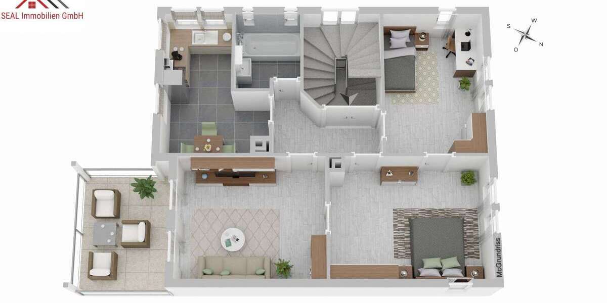 Etagenwohnung Mettingen Mettingen - 3 Zimmer, 66 m&sup2;, 239.000&euro; | Angebot:21639640