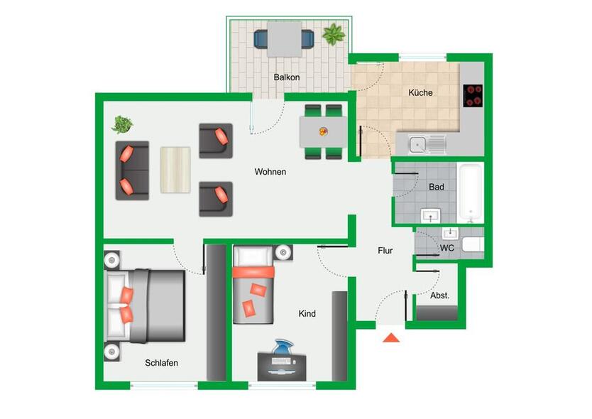 Provisionsfrei: Top Kapitalanlage mit Balkon & Aussenstellplatz