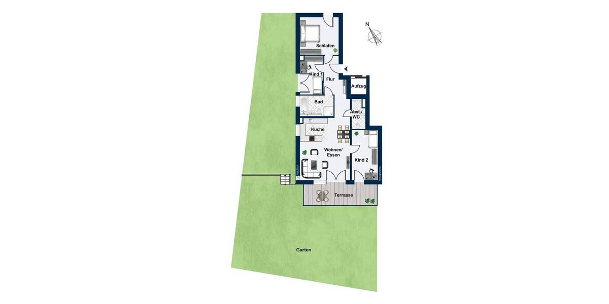 Exklusive Wohnung mit hochwertiger Ausstattung und großem Garten in Aldingen 4 zimmer