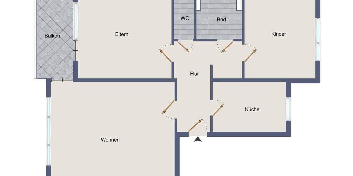 Etagenwohnung Stuttgart Plieningen - 3 Zimmer, 78 m&sup2;, 309.000&euro; | Angebot:25066678