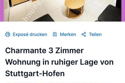 Wohnung Stuttgart Mühlhausen - 3 Zimmer, 82 m&sup2;, 295.000&euro; | Angebot:27157242