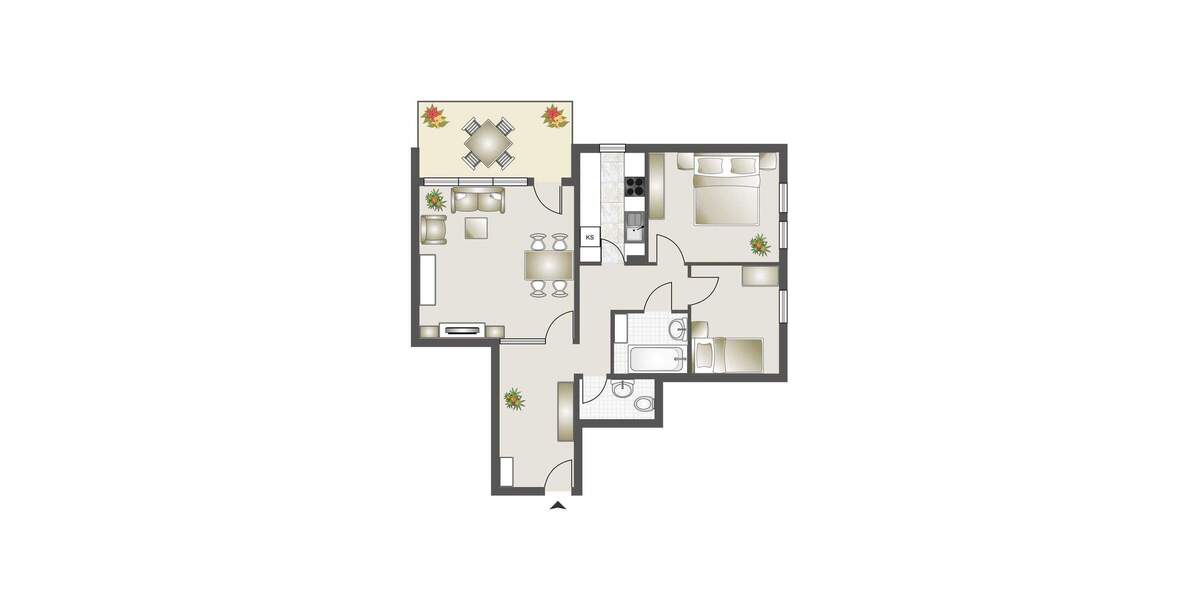 Etagenwohnung Stuttgart Heumaden - 3 Zimmer, 78 m&sup2;, 1.140&euro; | Angebot:24764218