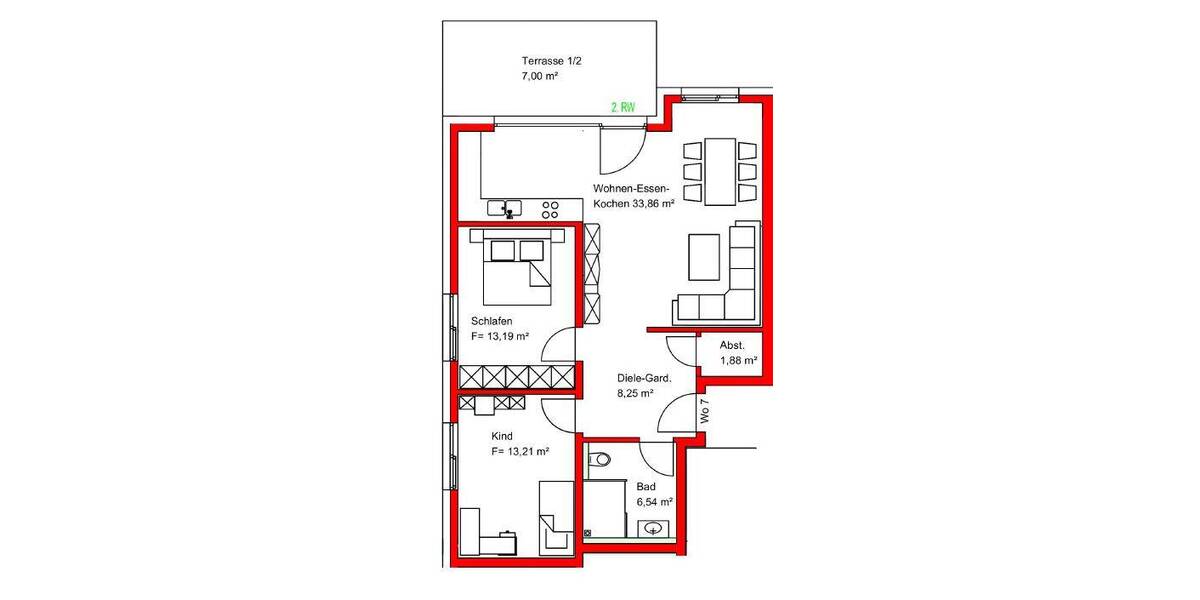 Etagenwohnung Besigheim Chausseeberg - 3 Zimmer, 81 m&sup2;, 399.000&euro; | Angebot:25739571