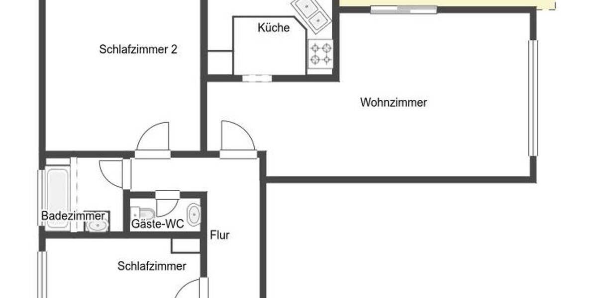 Etagenwohnung Leinfelden-Echterdingen Leinfelden - 3 Zimmer, 67 m&sup2;, 279.000&euro; | Angebot:26156398
