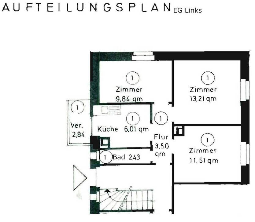 Seltene Gelegenheit in S-West - 3-Zimmer-Wohnung mit Veranda, Gartenmitbenutzung & Garage