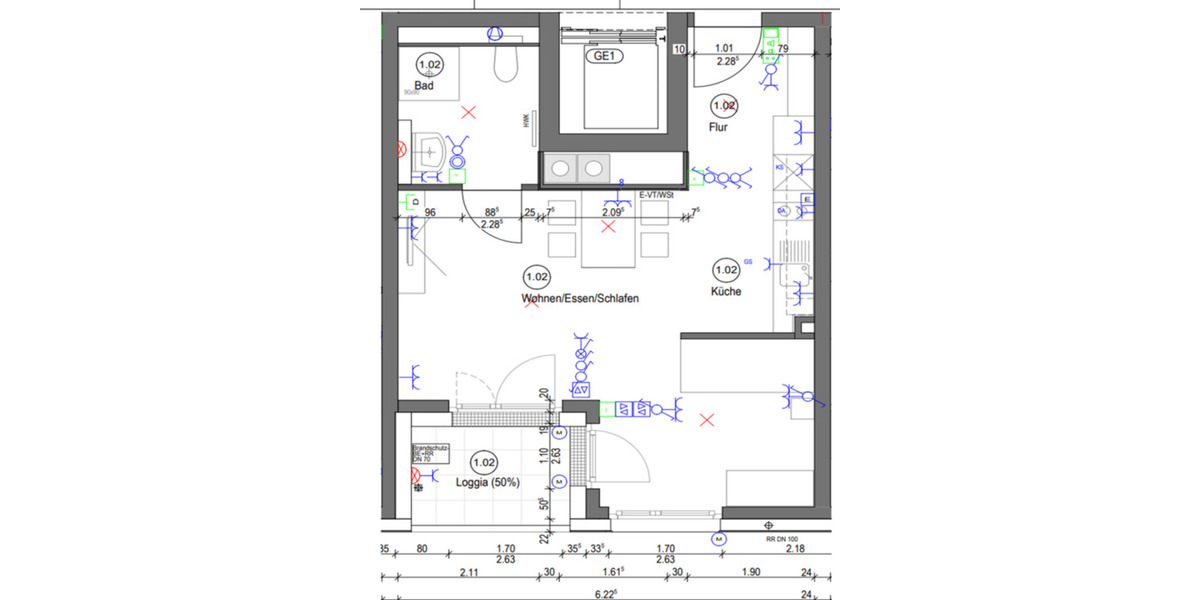 Erdgeschoßwohnung Asperg - 1 Zimmer, 40 m&sup2;, 760&euro; | Angebot:25053815