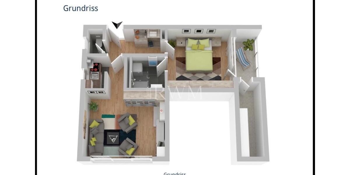 Erdgeschoßwohnung Stuttgart Stuttgart-Ost - 2 Zimmer, 50 m&sup2;, 225.000&euro; | Angebot:26470816