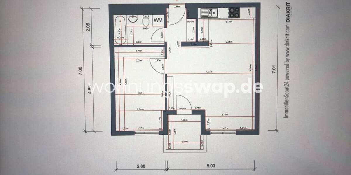 Etagenwohnung Stuttgart - 2 Zimmer, 51 m&sup2;, 650&euro; | Angebot:26133815