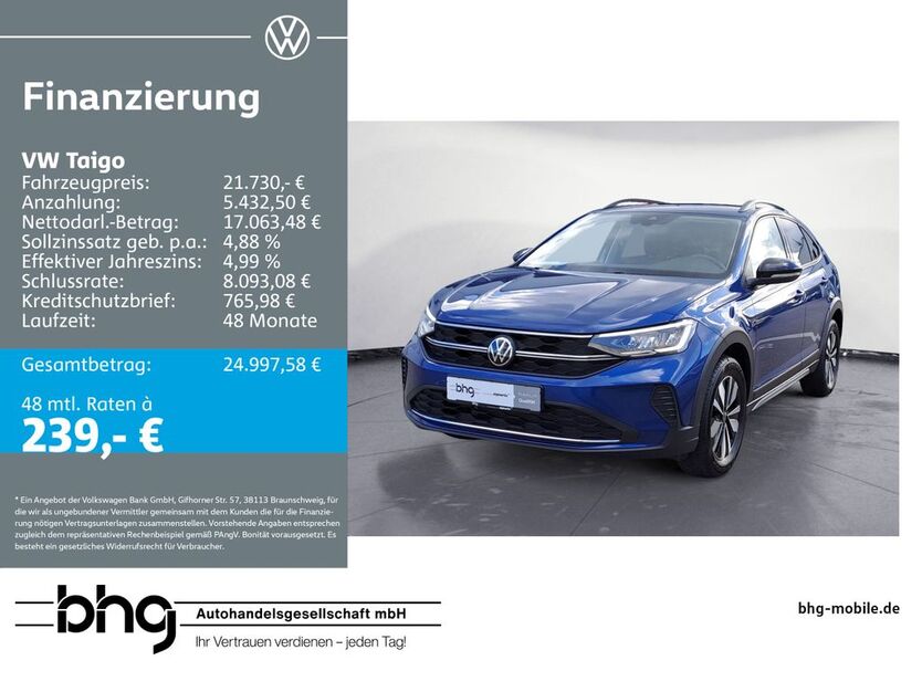 VW Taigo 9.584 km 21.260 € Reutlingen 72770
