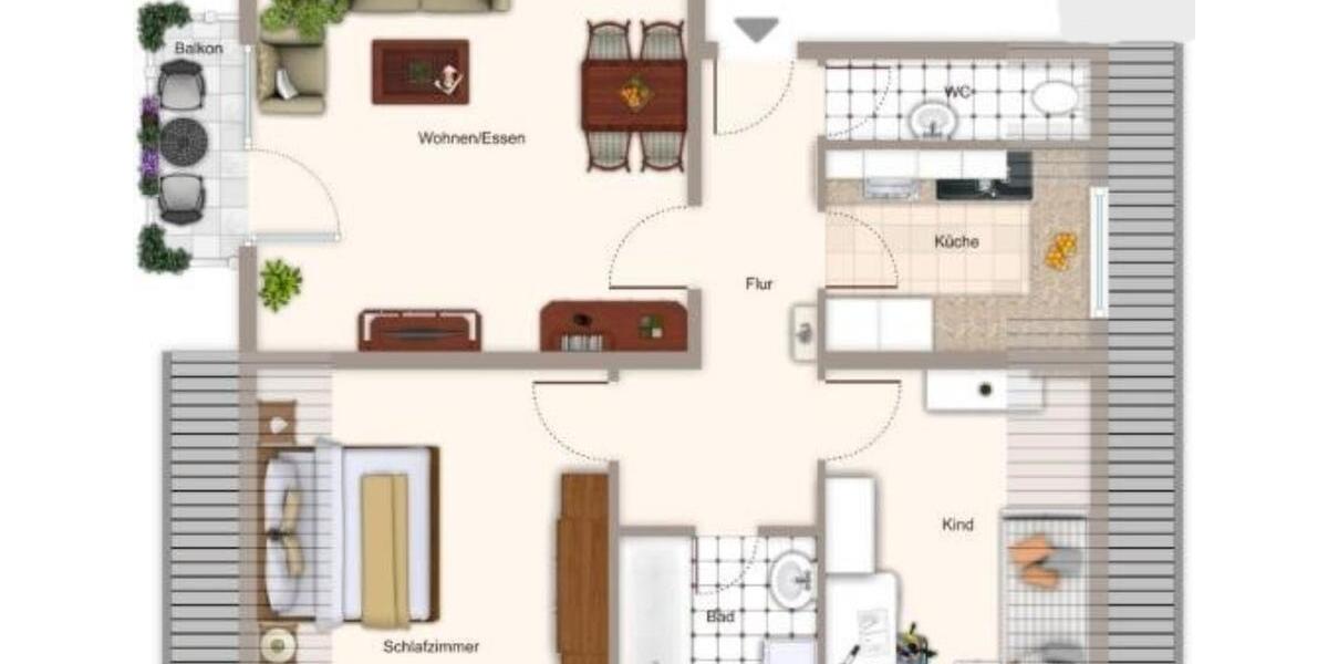 Dachgeschoßwohnung Ebersbach an der Fils - 3 Zimmer, 64 m&sup2;, 189.000&euro; | Angebot:25052801