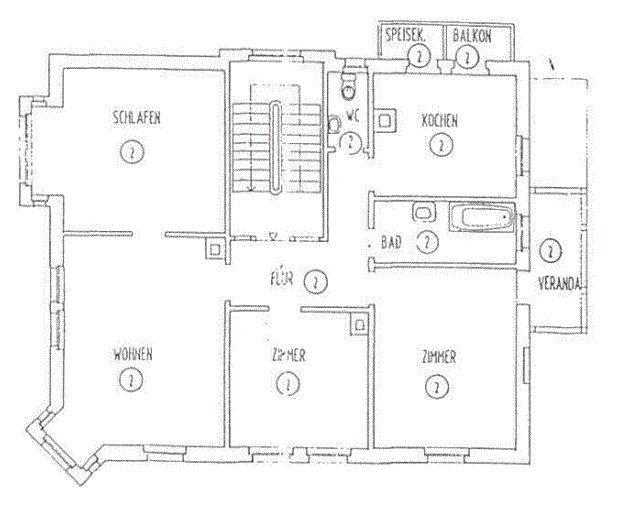 Etagenwohnung Stuttgart Luginsland - 4 Zimmer, 105 m&sup2;, 420.000&euro; | Angebot:27157235