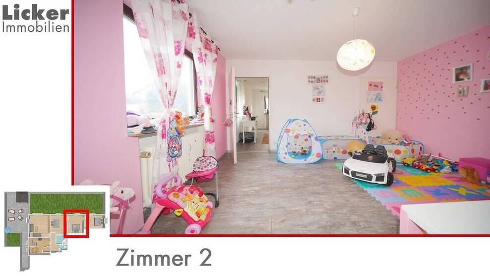 * Gartengeschoss-Whg. mit 130m² Terrassen- und Gartenfläche.