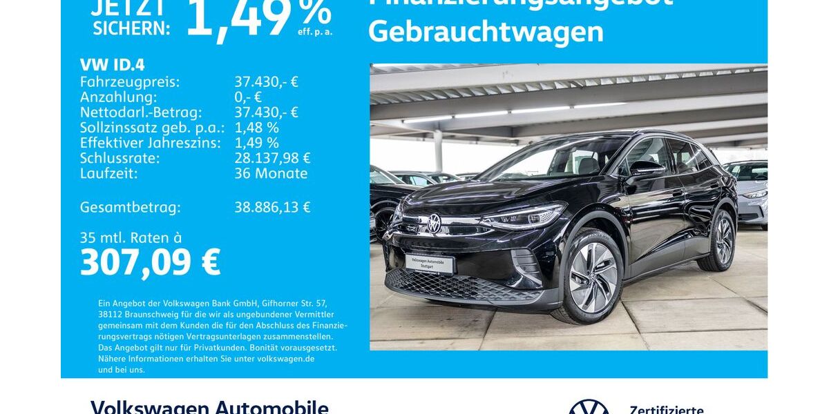 VW ID.4 13.296 km 36.530 € Stuttgart-Wangen 70188